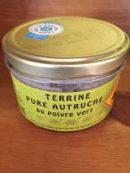 Terrine pur autruche au poivre vert 180 g